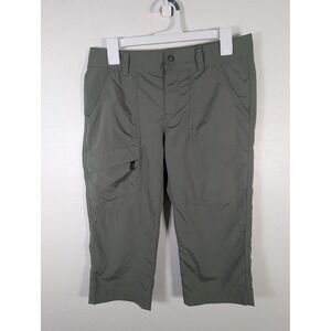 Columbia Capri Pants Womens 6 Green Omni-Shield Hiking Outdoor Stretch Cargo